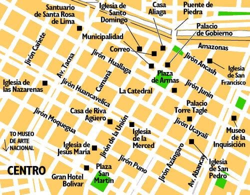 Ramani ya jiji la Lima peru