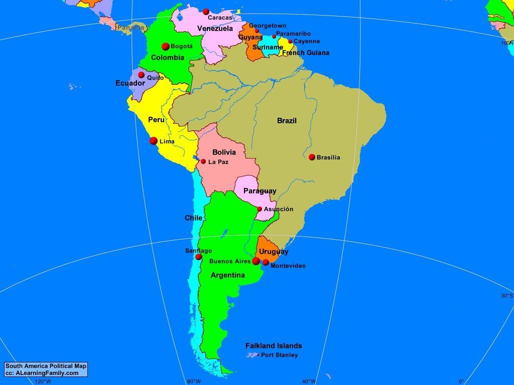 Ramani ya amerika ya kusini ya Lima
