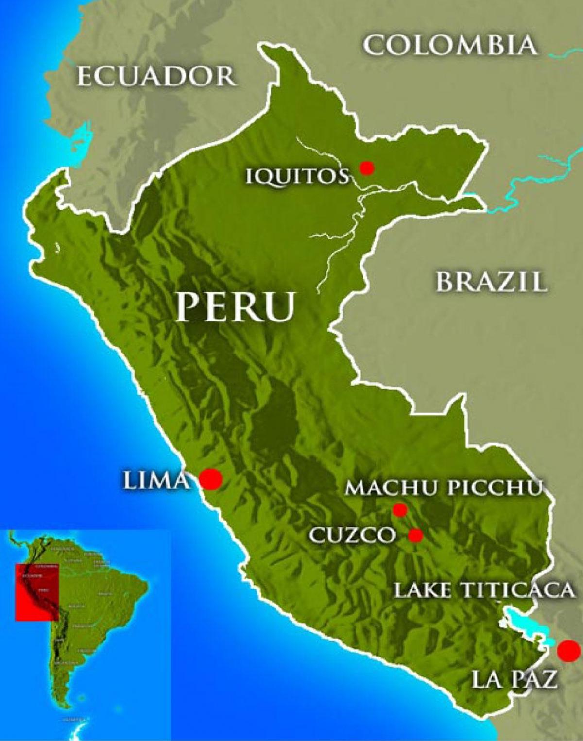 ramani ya kuonyesha peru