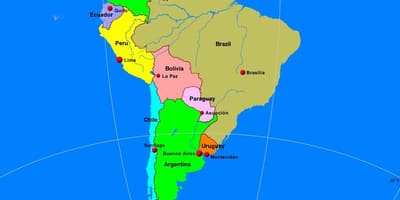 Ramani ya amerika ya kusini ya Lima